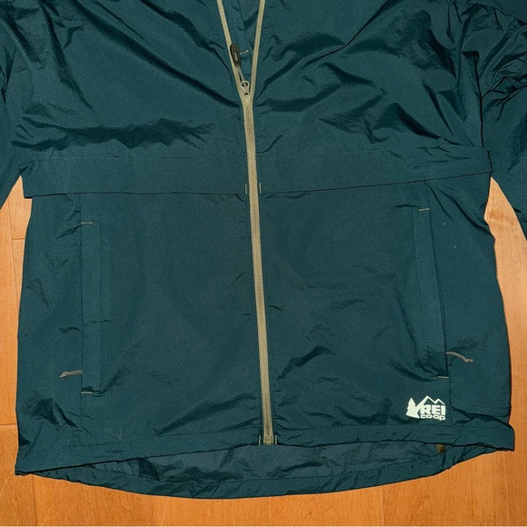 REI Co Op Flash Jacket Fjord Green Windbreaker Converts to Fanny Pack - Picture 5 of 13